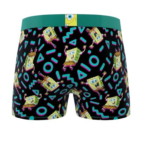 CRAZYBOXER Men's Underwear Spongebob Squarepants Original Resistant Boxer Brief Soft