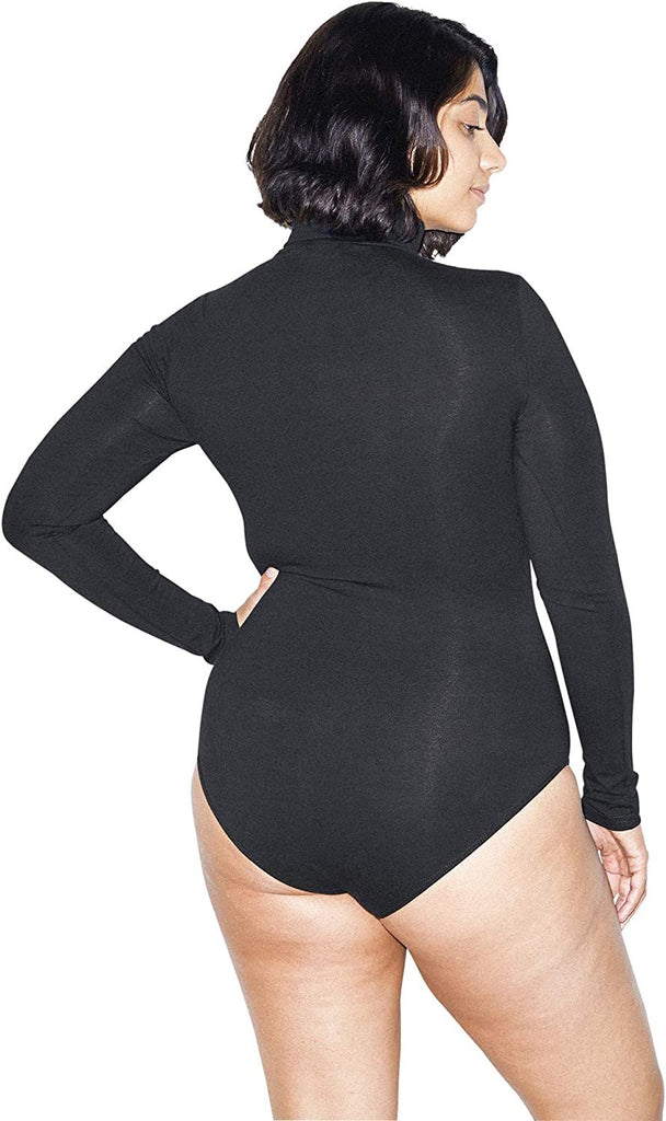 American Apparel Women's Cotton Spandex Long Sleeve Turtleneck Bodysuit