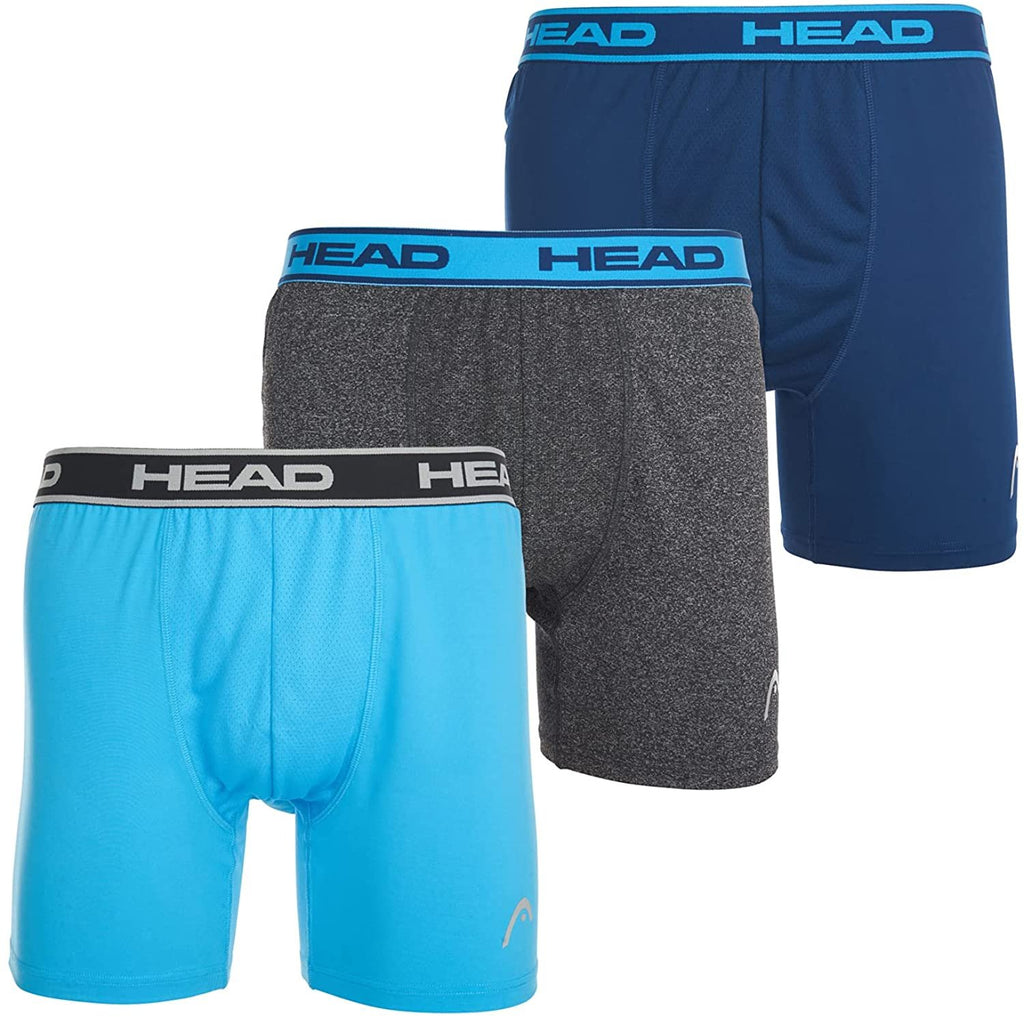 Assorted Performance Boxer Briefs HEAD Mens Performance Boxer Briefs - 12-Pack Athletic Fit Breathable Tagless Underwear S-5XL Regular or Plus Size