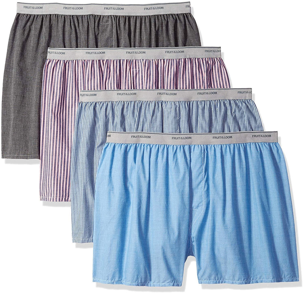 Fruit of the Loom Men's Woven Tartan and Plaid Boxer Multipack