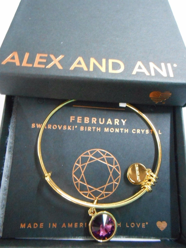 Alex and Ani Bangle Bar Imitation Birthstone Bangle Bracelet, 2.75"