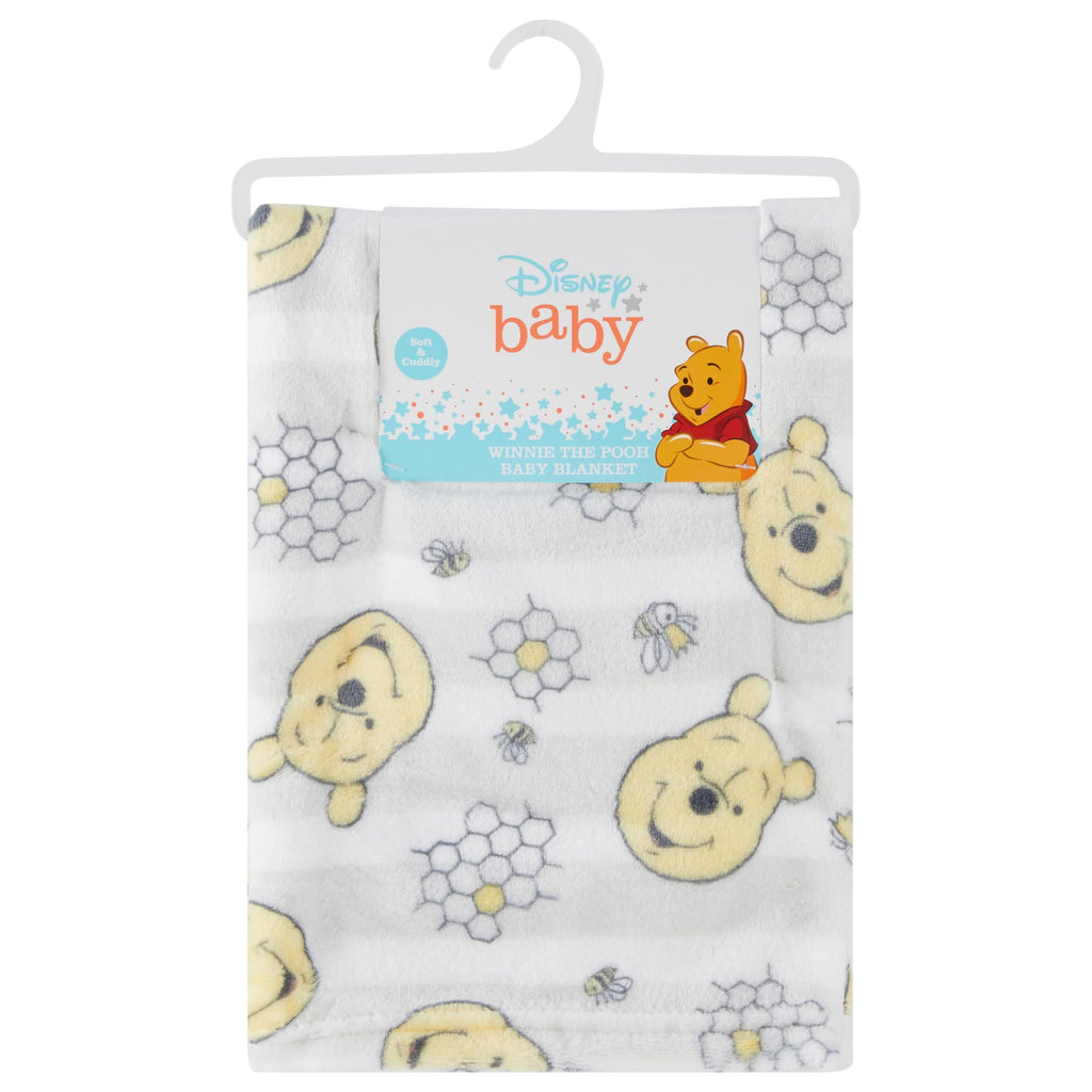 Disney Characters Flannel Fleece Baby Blanket - Soft & Cozy 30x40 Inches, Featuring Mickey Mouse, Minnie Mouse, Winnie The Pooh, and Dumbo