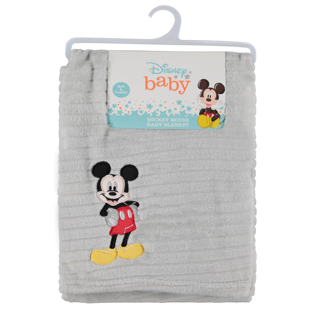 Disney Mickey Mouse or Winnie The Pooh Soft Baby Blanket - Textured Fleece Blanket for Baby Girls/Boys - Plush Crib Stroller Nursery & Daycare Blankey