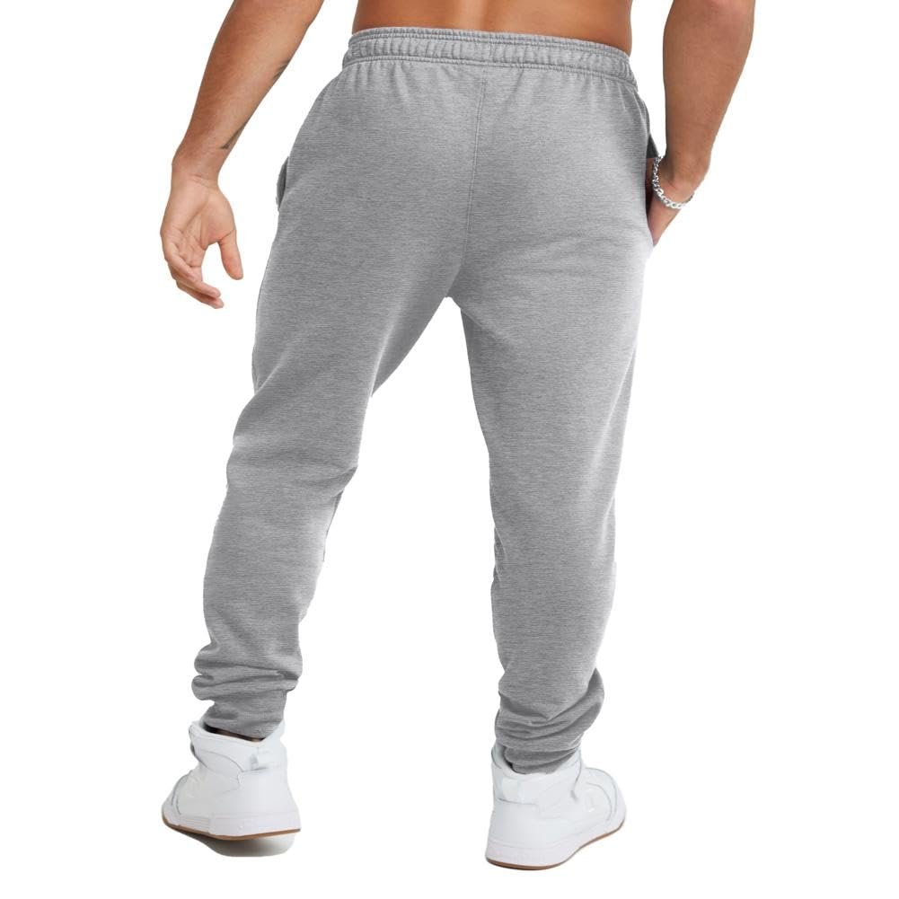 Champion, Powerblend, Fleece Joggers, Comfortable Sweatpants for Men (Reg. or Big, Black Script, XX-Large Tall