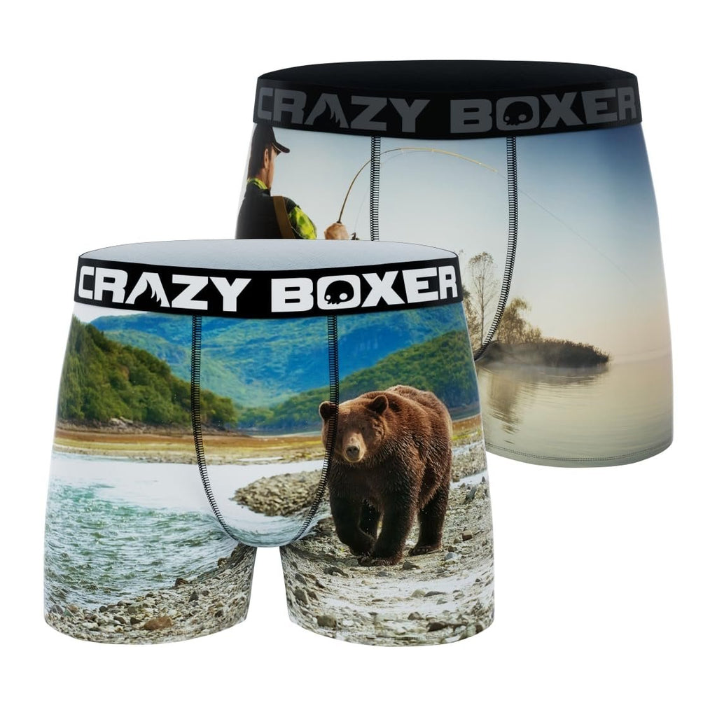 CRAZYBOXER Men's Underwear Soft Original Boxer Brief Soft (2 PACK)