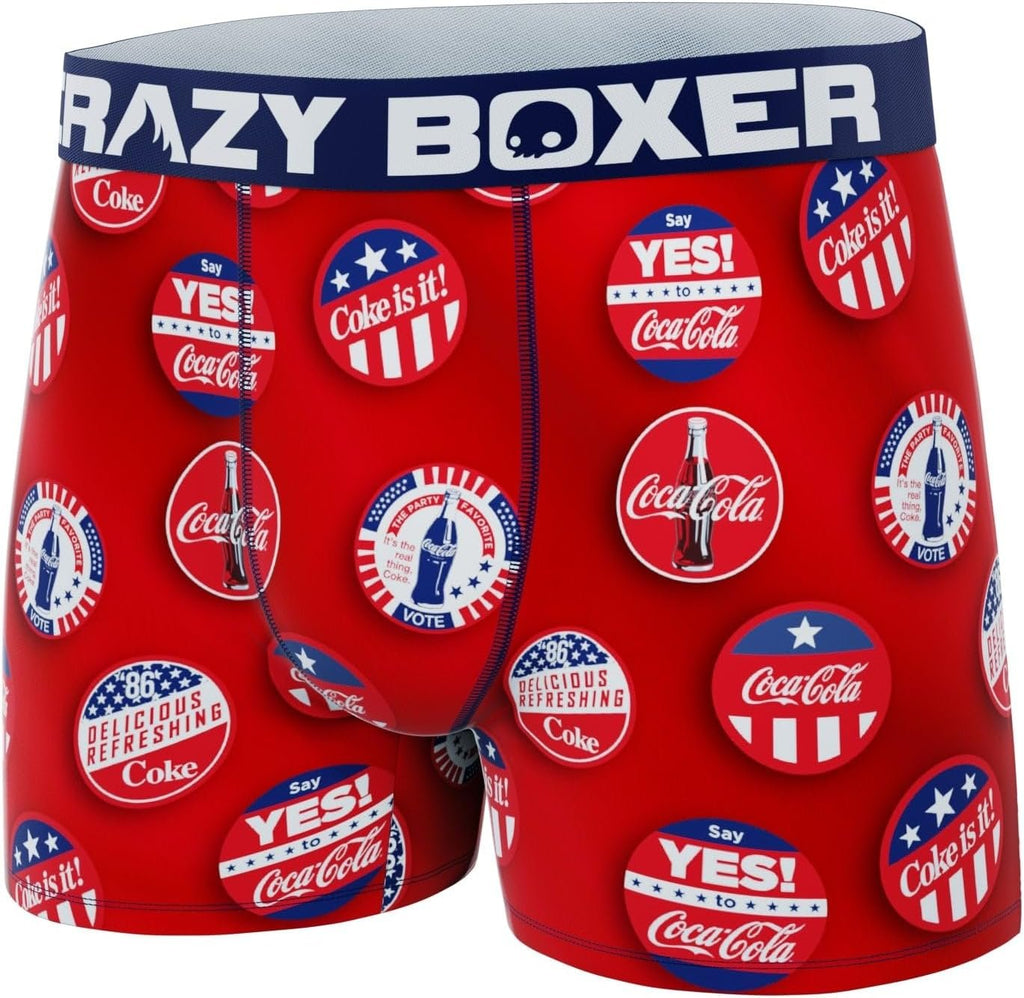 CRAZYBOXER Men's Underwear Coca Cola Stretch Breathable Boxer Brief Anti-irritation