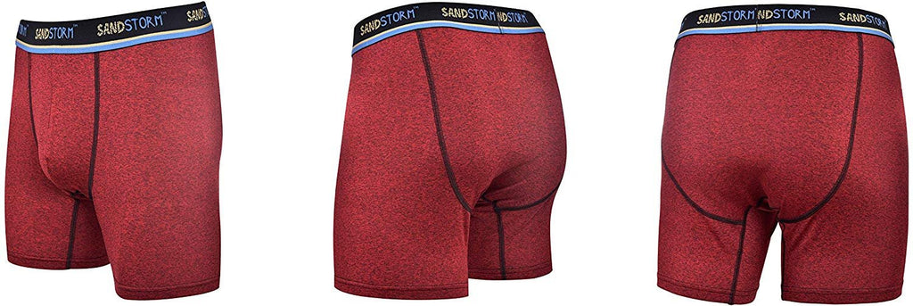 With Fly - Assorted Briefs Sand Storm Mens Performance Boxer Briefs - 6-Pack No-Fly Tagless Breathable Underwear S-5XL Regular or Plus Size