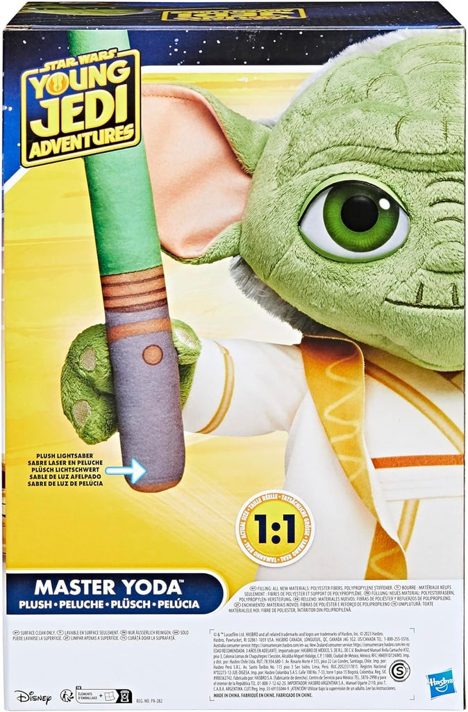 Star Wars: Young Jedi Adventures Master Yoda Plush, Plush, Toys, Preschool Toys for 3 Year Old Boys & Girls