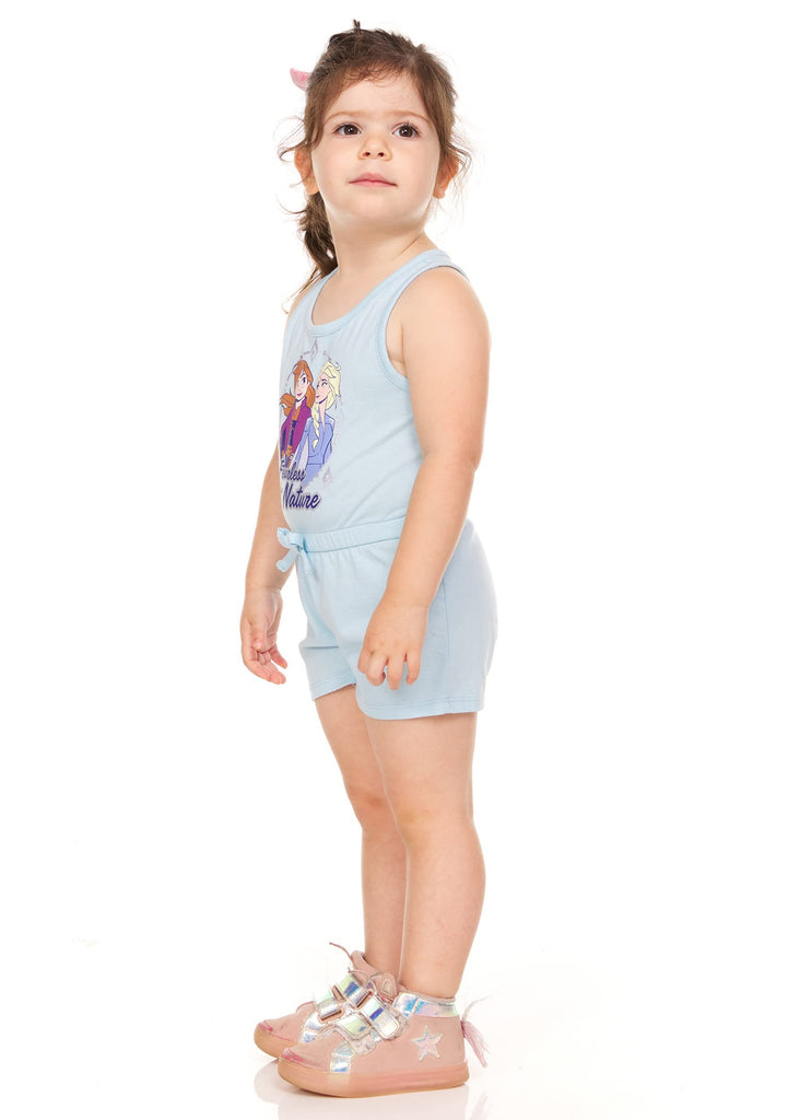 Disney Toddler Girls Sleeveless Romper Blue 6X