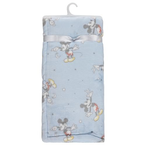 Disney Mickey Mouse, Minnie Mouse, Winnie The Pooh, Lilo and Stitch 2-Ply Infant Blanket - Soft Fleece with Polyfill - Cozy and Warm Baby Blanket for Baby Boys and Girls, 30x40 Inches