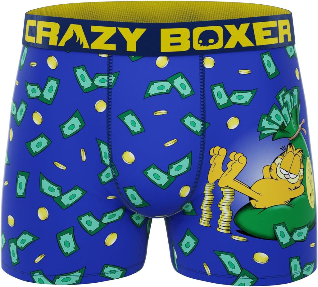 CRAZYBOXER Men's Underwear Garfield Freedom of movement Resistant Boxer Brief Original (3 PACK)