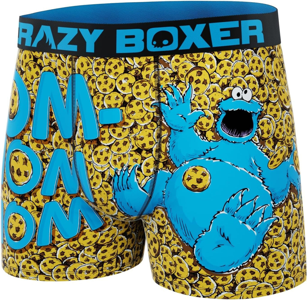 CRAZYBOXER Men's Underwear Sesame Street Freedom of movement Stretch Boxer Brief Durable (Creative Packaging)