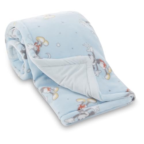 Disney Mickey Mouse, Minnie Mouse, Winnie The Pooh, Lilo and Stitch 2-Ply Infant Blanket - Soft Fleece with Polyfill - Cozy and Warm Baby Blanket for Baby Boys and Girls, 30x40 Inches