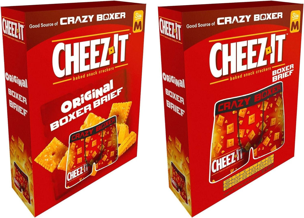 CRAZYBOXER Kellogg's Cheese-It Box Men's Boxer Briefs (Creative Packaging)