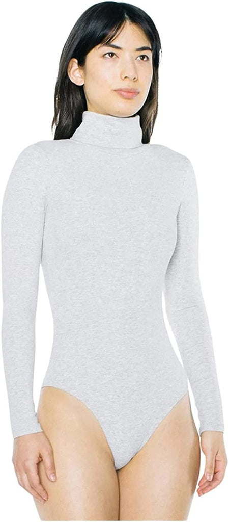 American Apparel Women's Cotton Spandex Long Sleeve Turtleneck Bodysuit