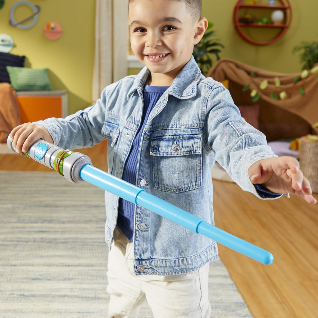 Star Wars: Young Jedi Adventures, Nubs Blue Extendable Lightsaber, Preschool Toys for 3 Year Old Boys & Girls