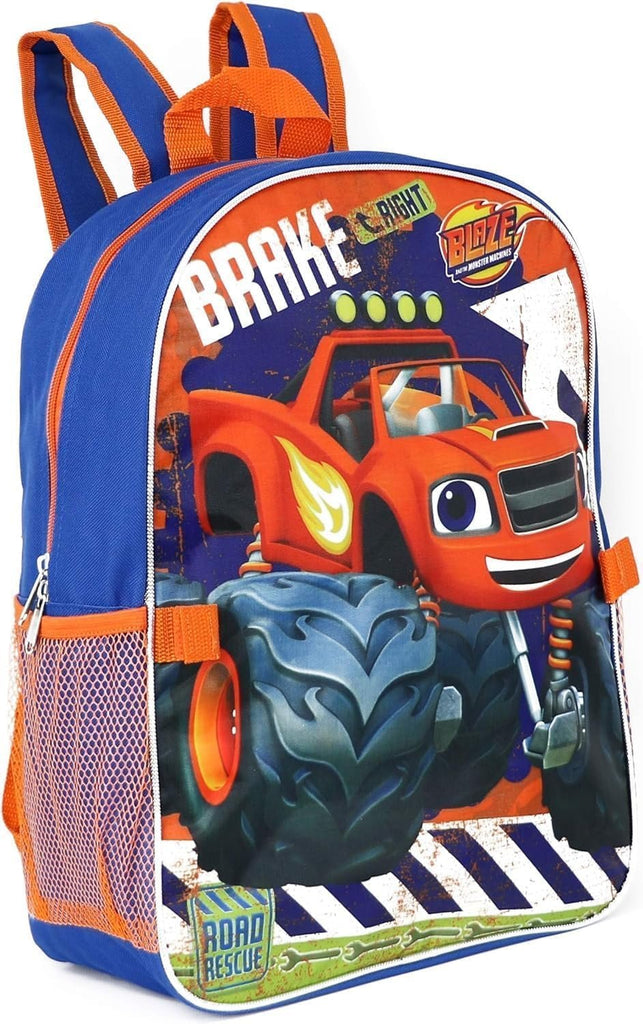 Ruz Blaze and the Monster Machines Kid's 16 Inch Backpack With Removable Lunch Box Set School