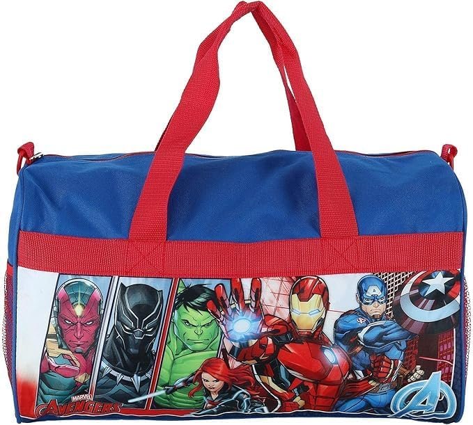 Avengers Boys 18" Duffel Bag Carry-On Black Panther Hulk Ironman Captain America