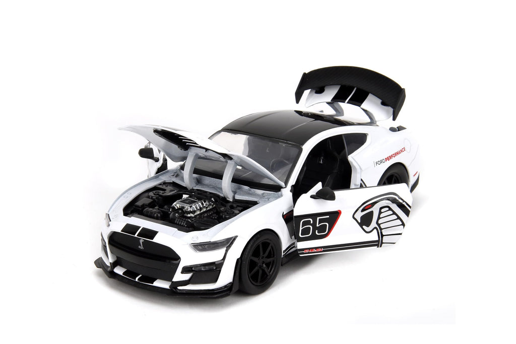 Bigtime Muscle 1:24 2020 Ford Mustang Shelby GT500 Die-Cast Car, Toys for Kids and Adults(White)