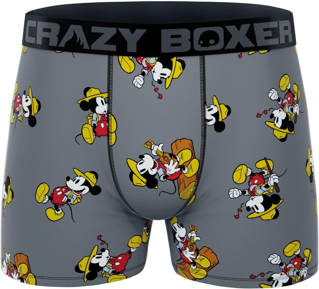 CRAZYBOXER Men's Underwear Disney Classic Original Distortion-free Boxer Brief Soft (3 PACK)