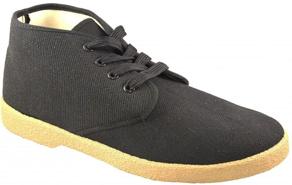 Zig Zag Mens Canvas Mid-Top Chukka