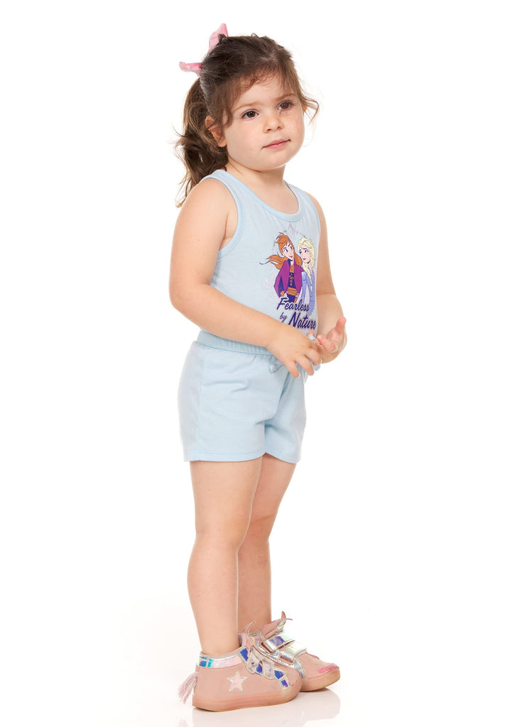 Disney Toddler Girls Sleeveless Romper Blue 6X