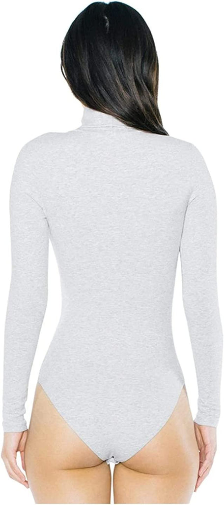 American Apparel Women's Cotton Spandex Long Sleeve Turtleneck Bodysuit