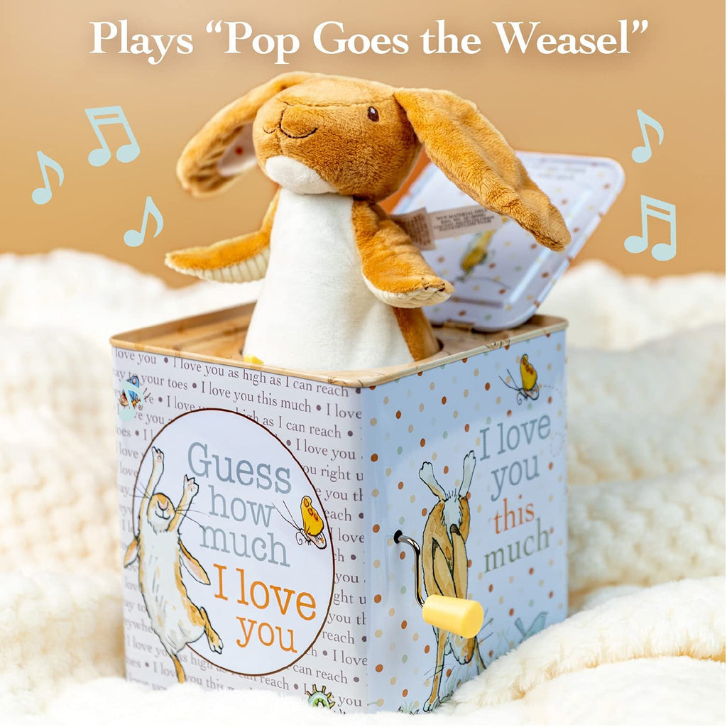 KIDS PREFERRED Guess How Much I Love You - Nutbrown Hare Jack-in-The-Box - Musical Toy for Babies