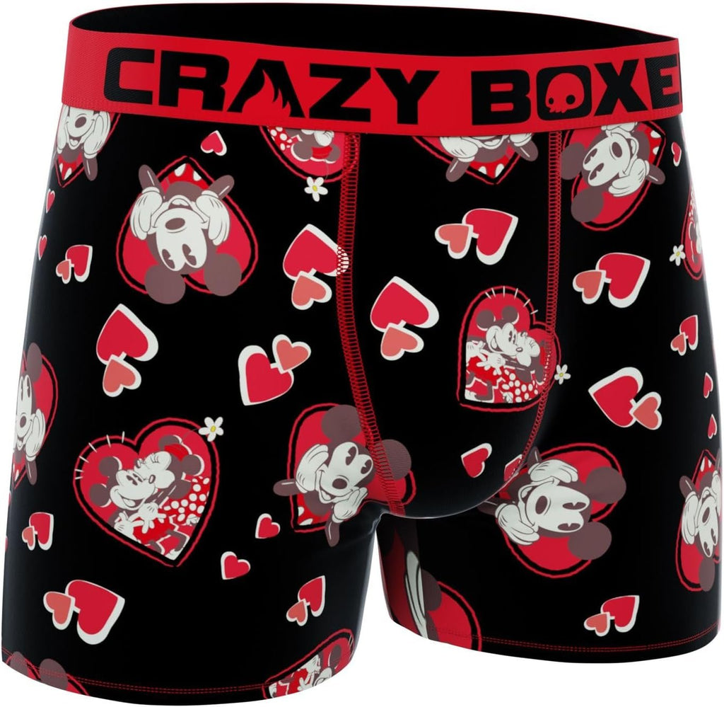 CRAZYBOXER Men's Underwear Disney Classic Mickey Distortion-free Boxer Brief Comfortable