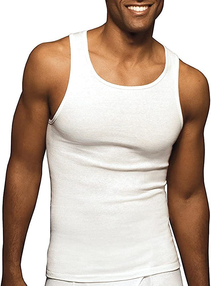 Hanes Men's Tanks A-Shirts 6-Pack Cotton Tagless Soft Breathable Cool Comfort Slightly Imperfect