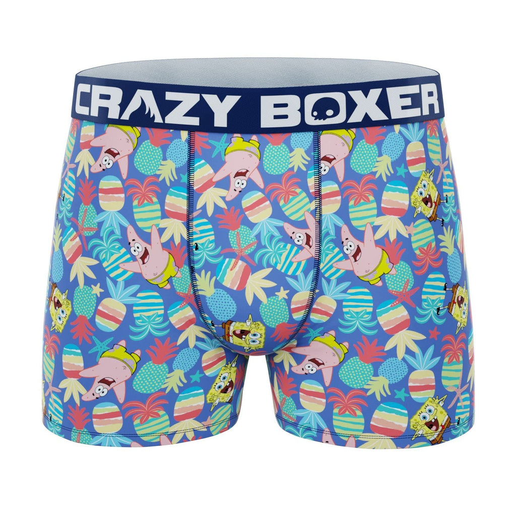 CRAZYBOXER Men's Underwear Spongebob Squarepants Original Resistant Boxer Brief Soft