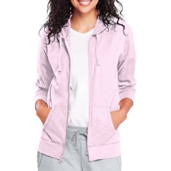 Hanes Women's Jersey Full Zip Hoodie