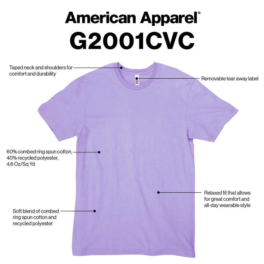 American Apparel Unisex CVC T-Shirt, Style G2001CVC, 2-Pack