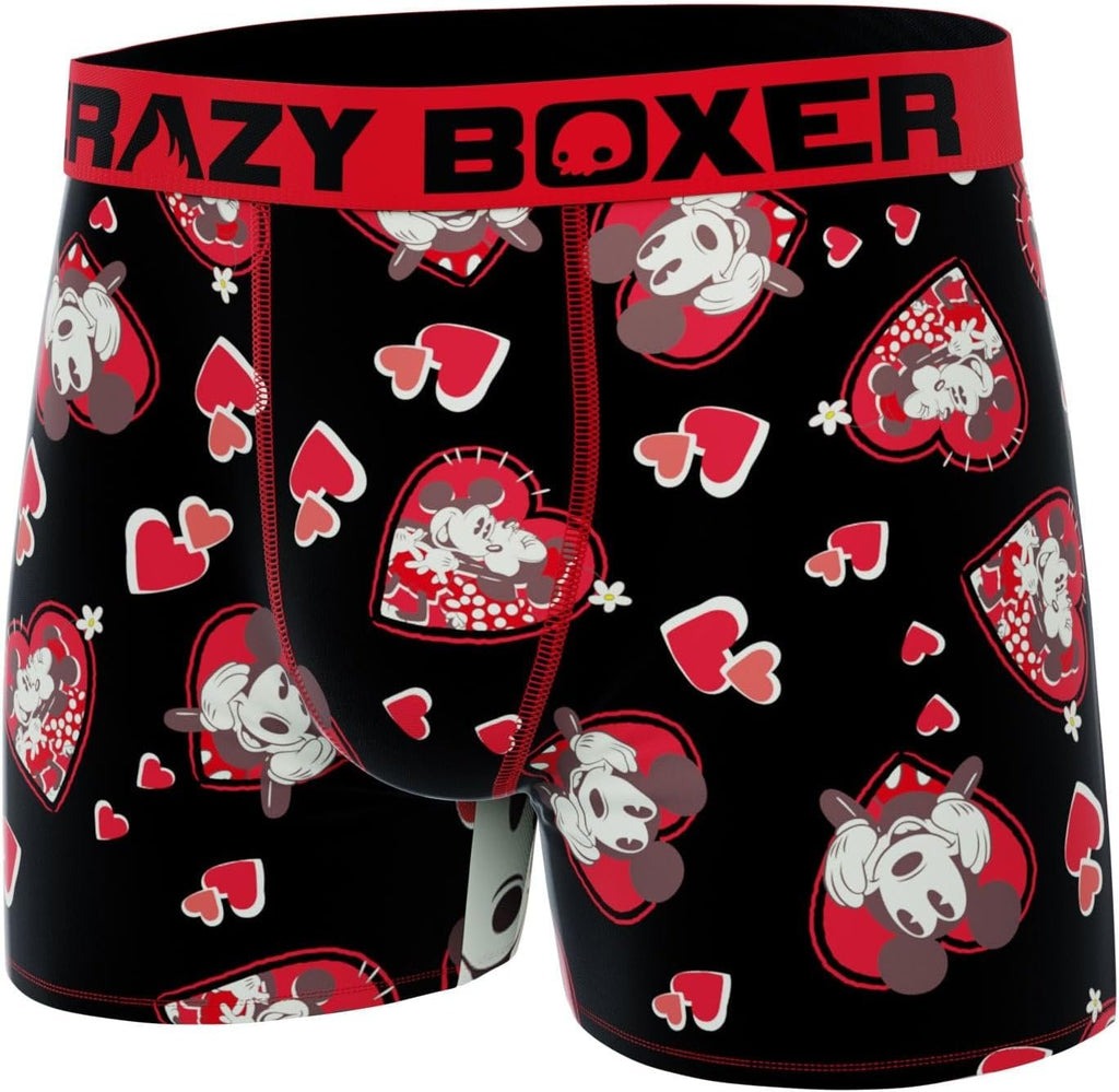 CRAZYBOXER Men's Underwear Disney Classic Mickey Distortion-free Boxer Brief Comfortable