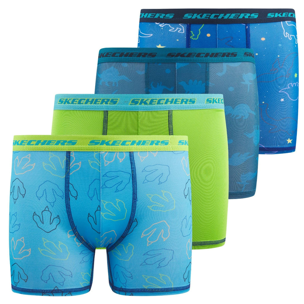 Sketchers Boys Underwear 4 Pack Boxer Briefs for Boys Durable Stretch Breathable Moisture Wicking