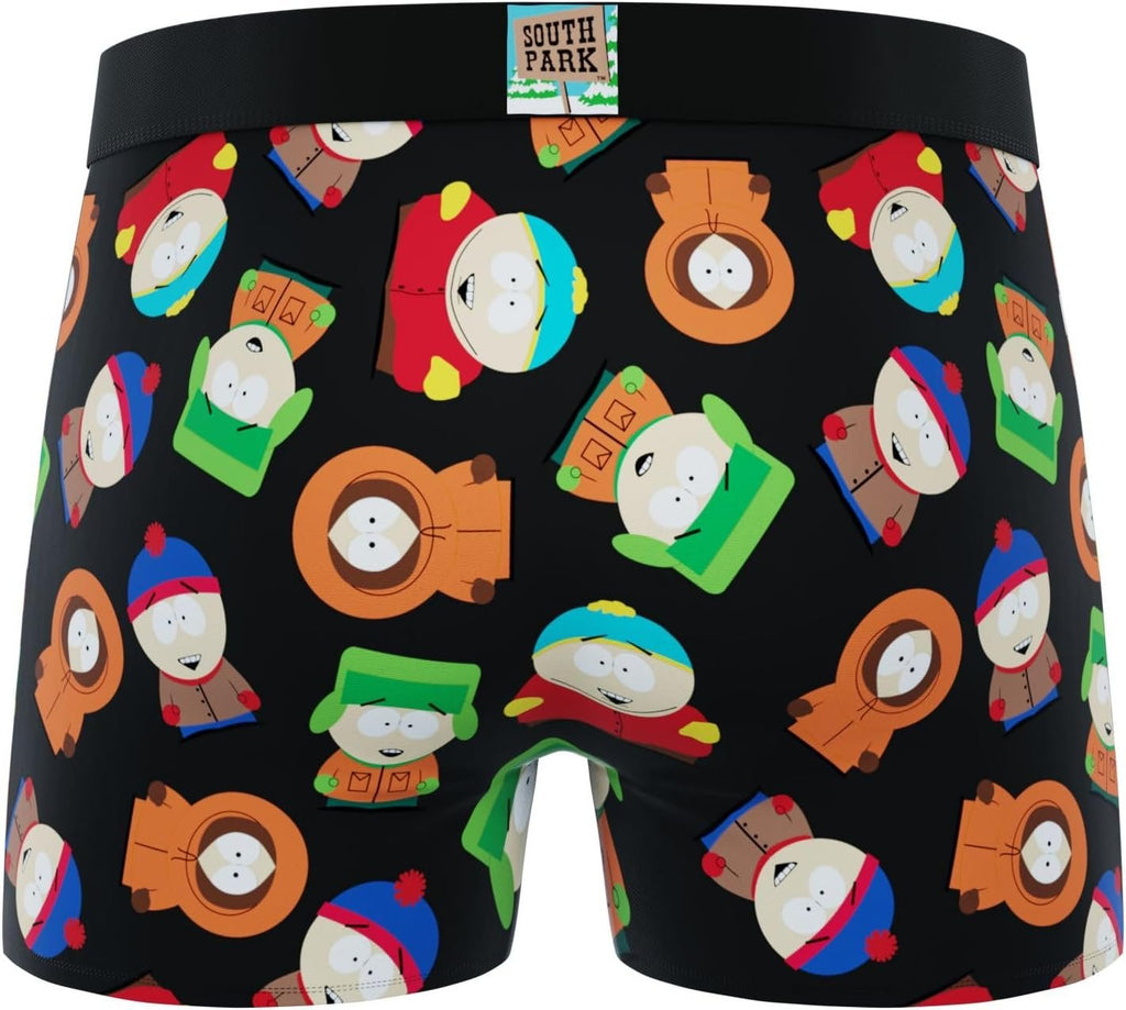 CRAZYBOXER South Park Characters All Over Men's Boxer Briefs (Box) Black