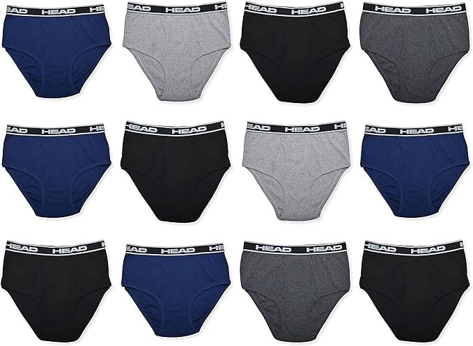 Head Mens 12pk Briefs Tagless Comfortable