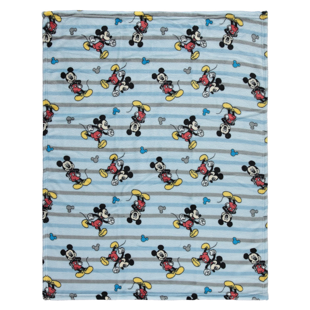 Disney Characters Flannel Fleece Baby Blanket - Soft & Cozy 30x40 Inches, Featuring Mickey Mouse, Minnie Mouse, Winnie The Pooh, and Dumbo