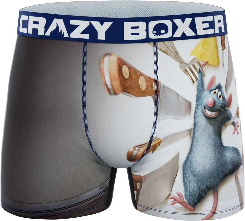 CRAZYBOXER Men's Underwear Disney Classic Original Distortion-free Boxer Brief Soft (3 PACK)