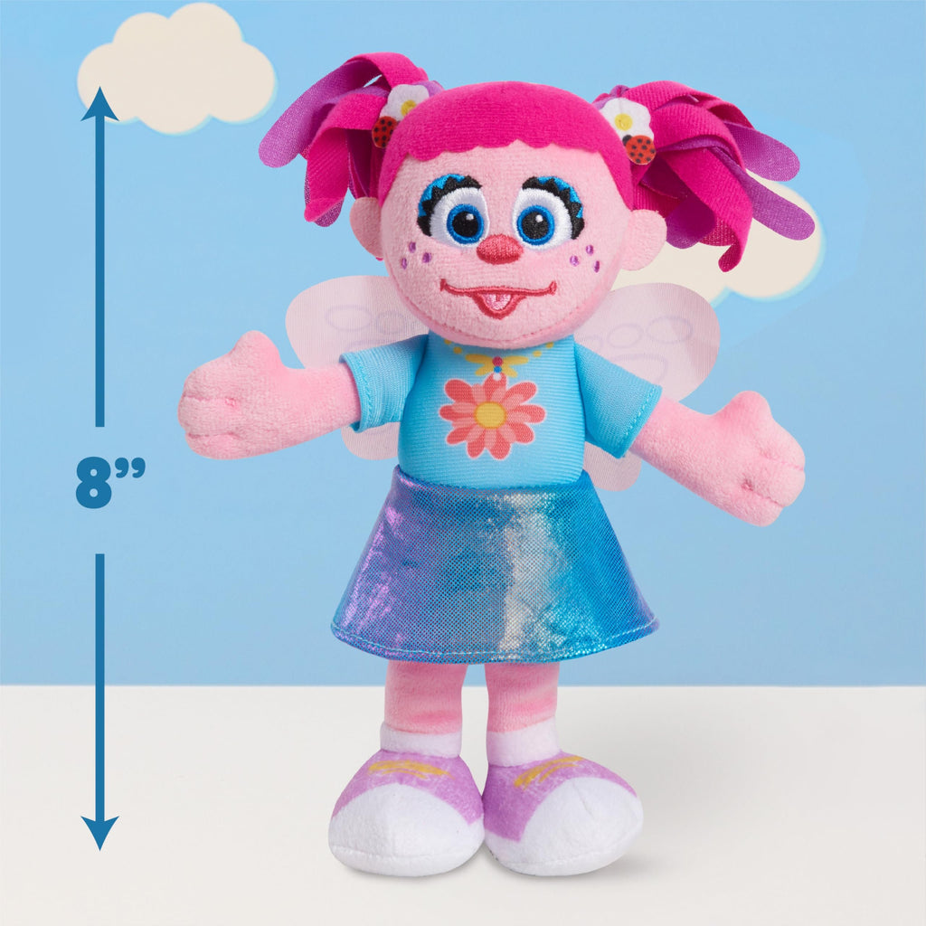 Just Play Sesame Street Friends 8-inch Abby Cadabby Sustainable Plush Stuffed Toy, Kids Toys for Ages 18 Month