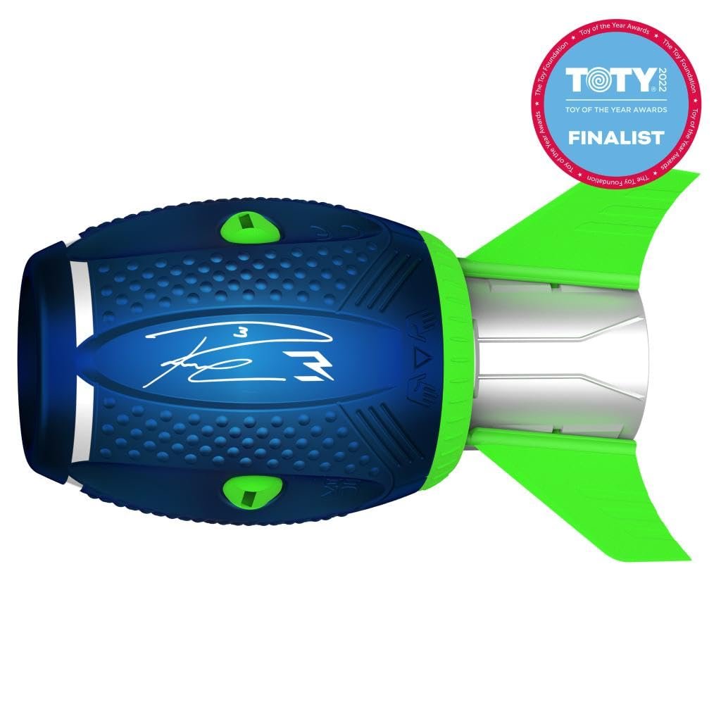 Aerobie Sonic Fin Football, Aerodynamic Russel Wilson Foam Football Toy, Outdoor Games for Kids and Adults Aged 8 and Up