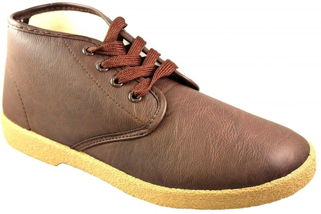 Zig Zag Mens PU Mid-Top Chukka