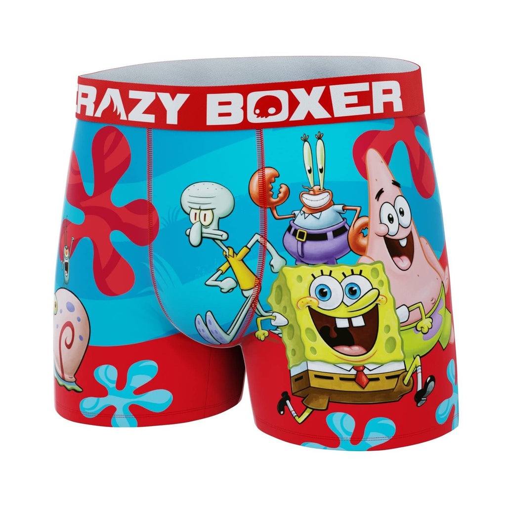 CRAZYBOXER Men's Underwear Spongebob Squarepants Original Resistant Boxer Brief Soft