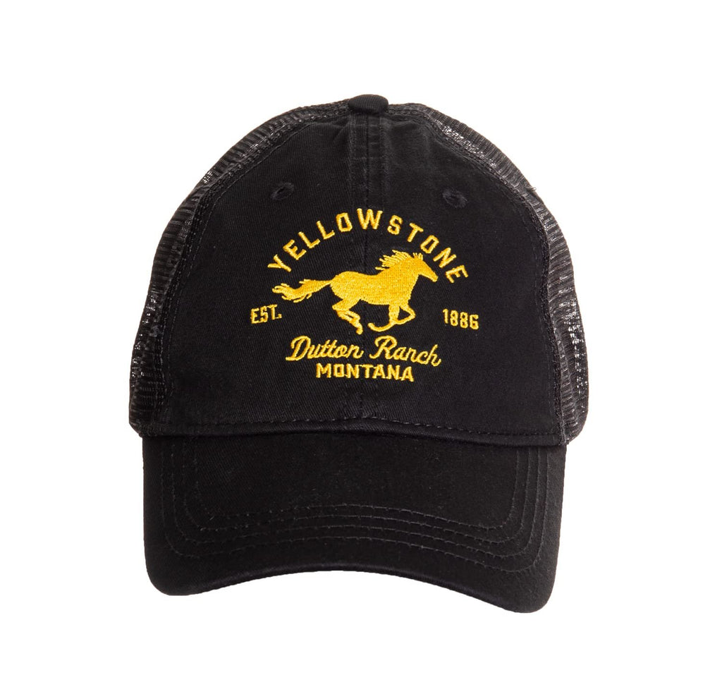 Changes Yellowstone Dutton Ranch Horse Logo Men's Adjustable Hat Black, One Size