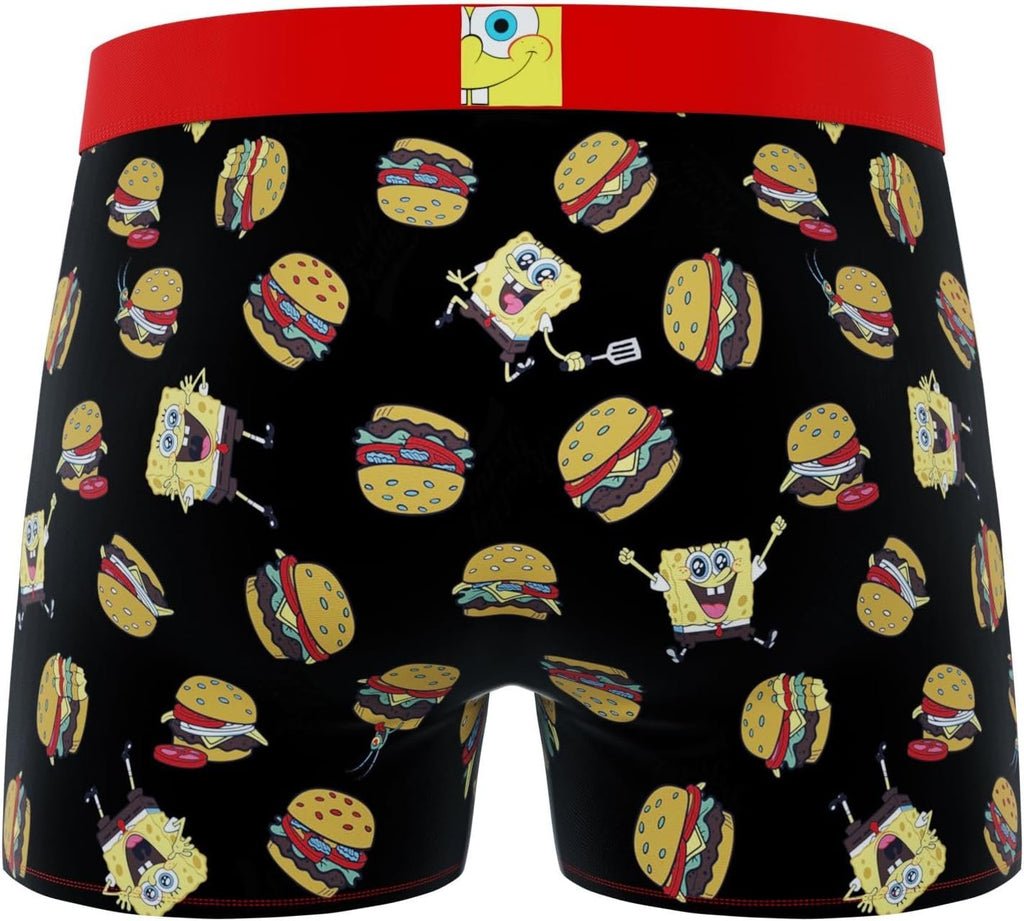 CRAZYBOXER Men's Underwear Spongebob Squarepants Anti-irritation Comfortable Boxer Brief Breathable