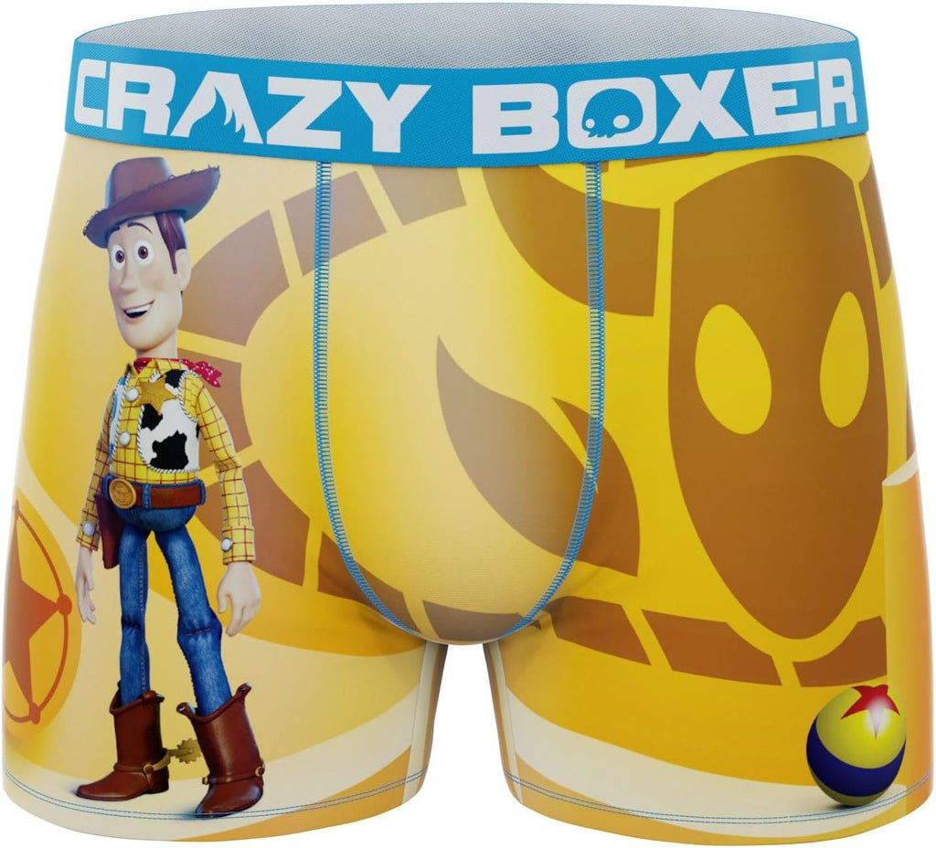 CRAZYBOXER Men's Underwear Pixar Toy Story Cowboy Non-slip waistband Soft Boxer Brief Distortion-free (Creative Packaging)