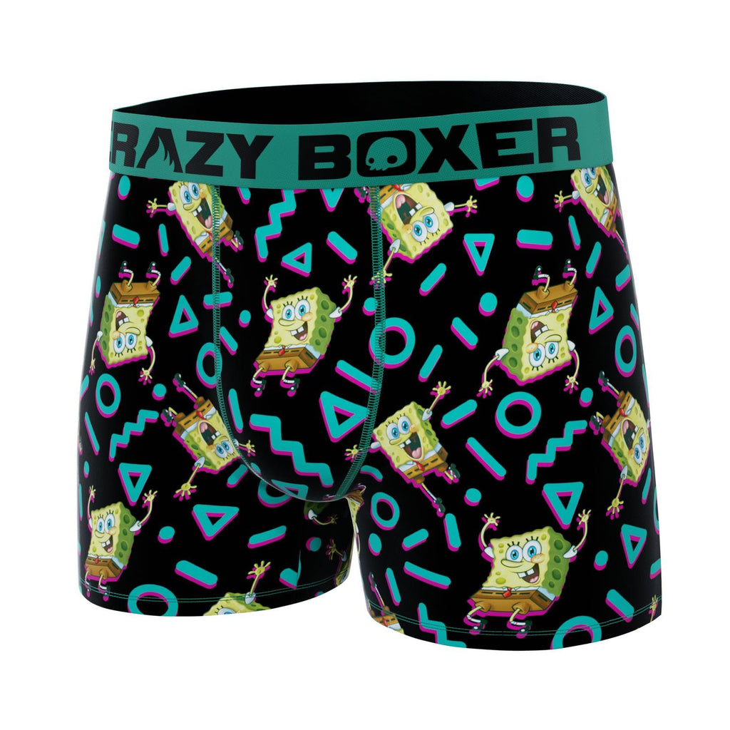 CRAZYBOXER Men's Underwear Spongebob Squarepants Original Resistant Boxer Brief Soft