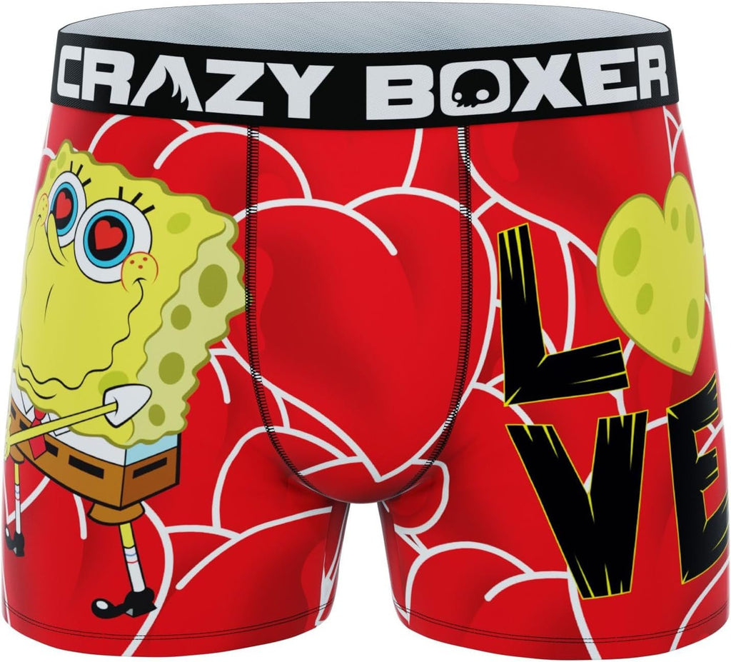 CRAZYBOXER Men's Underwear Spongebob Squarepants Anti-irritation Comfortable Boxer Brief Breathable