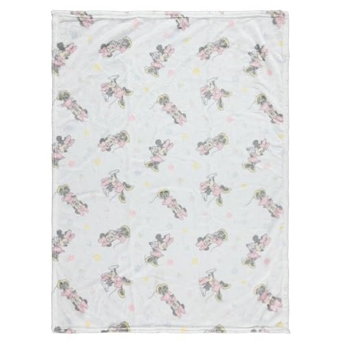 Disney Characters Flannel Fleece Baby Blanket - Soft & Cozy 30x40 Inches, Featuring Mickey Mouse, Minnie Mouse, Winnie The Pooh, and Dumbo