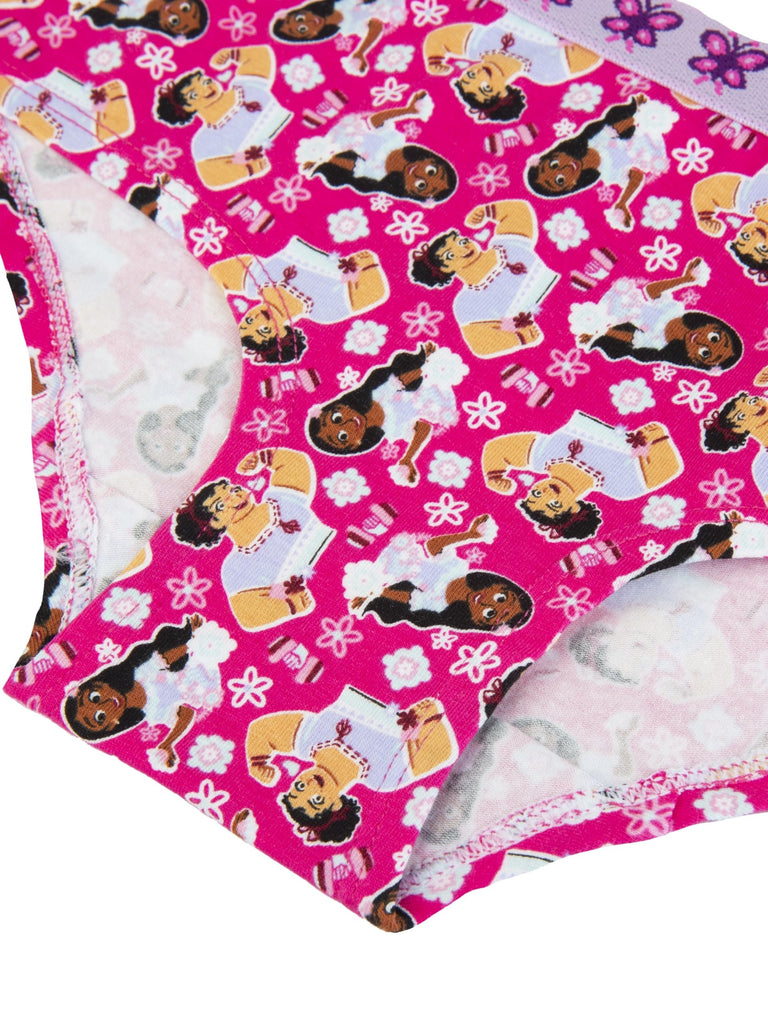 Girls' Disney Encanto 5-Pack Panties Cotton/Spandex Blend Sizes 4,6,8,10 Mirabel Breathable Stretch